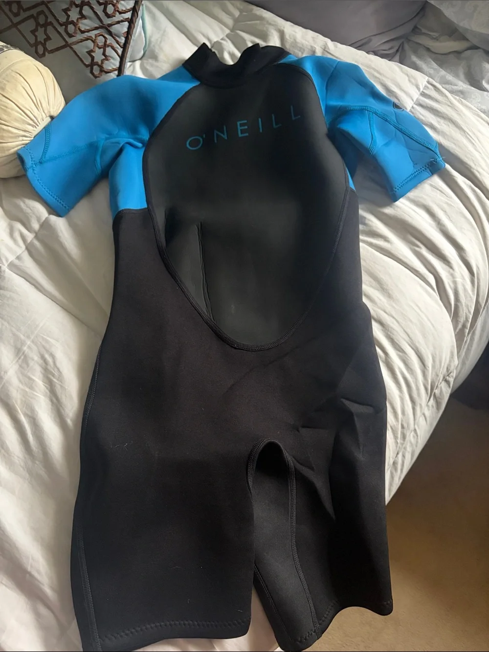 O'Neill Black & Blue Kids Short Sleeve One-Piece Wetsuit